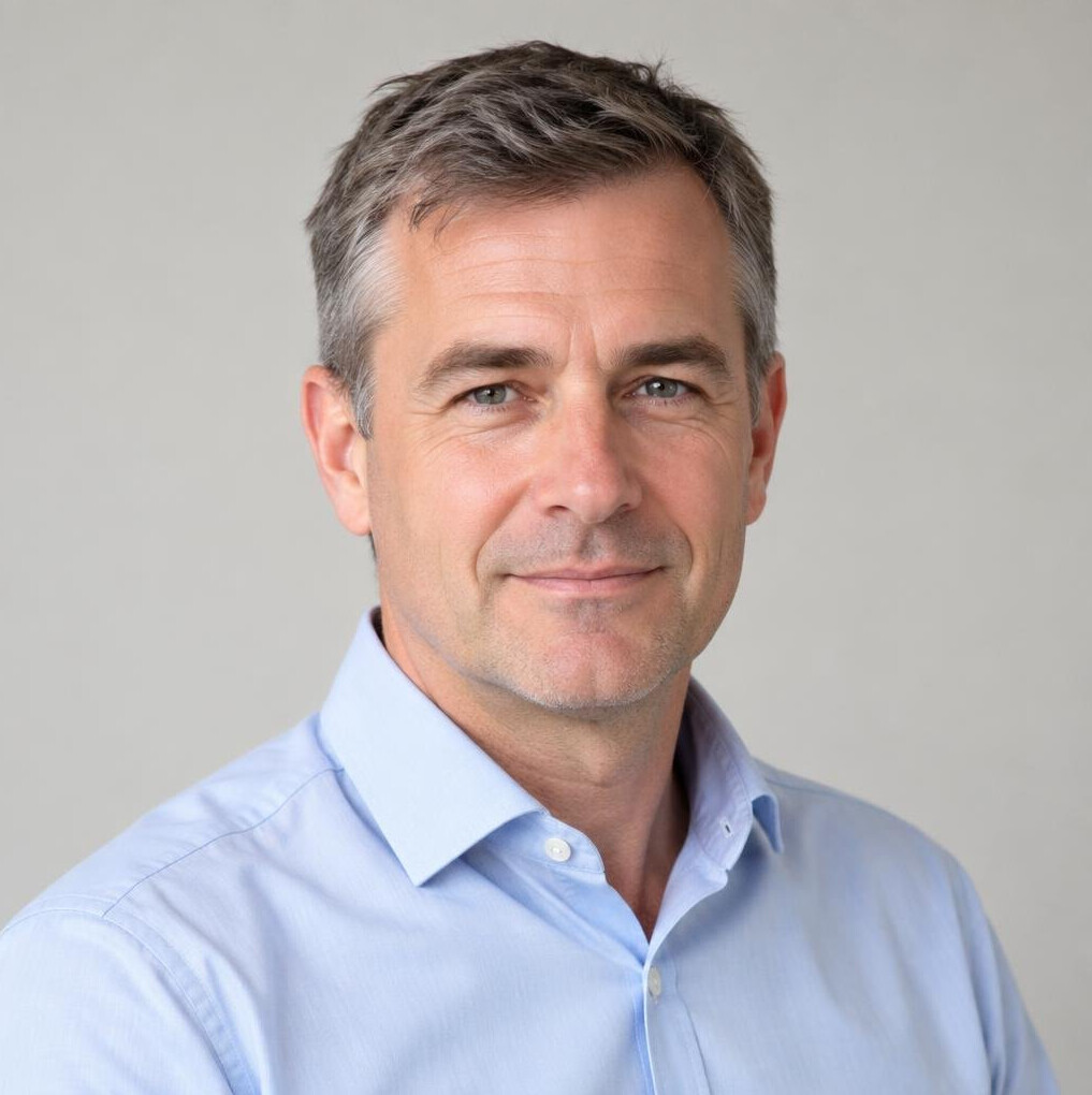 Portrait of a man in a shirt with a calm expression